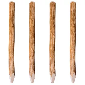  4 db kihegyezett mogyorófa kerítésoszlop 120 cm