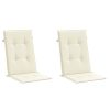  2 db krémszínű szövet magas háttámlájú székpárna 120x50x3 cm