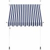  kézzel feltekerhető napellenző kék-fehér csíkokkal 200 cm