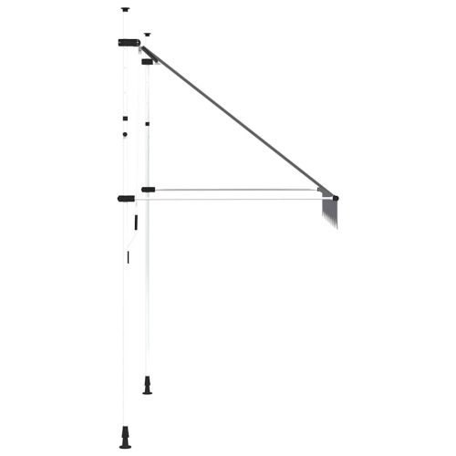  kézzel feltekerhető napellenző kék-fehér csíkokkal 200 cm