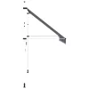  kézzel feltekerhető napellenző kék-fehér csíkokkal 300 cm