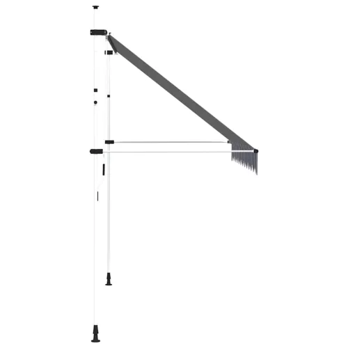  kézzel feltekerhető napellenző kék-fehér csíkokkal 300 cm