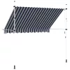  kézzel feltekerhető napellenző kék-fehér csíkokkal 300 cm