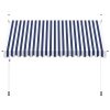  kézzel feltekerhető napellenző kék-fehér csíkokkal 350 cm