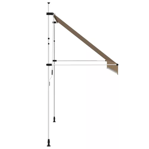  kézzel feltekerhető napellenző kék-sárga csíkokkal 300 cm