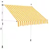  narancssárga-fehér csíkos kézzel feltekerhető napellenző 150 cm
