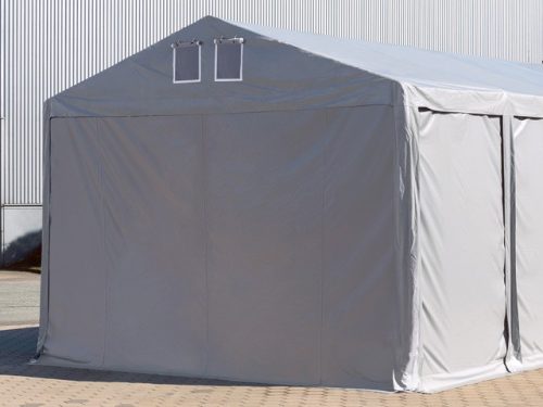 TP Vario 4x8m 3m oldalmagas raktársátor, bejárat típusa: standard