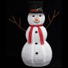 VID luxusszövet dekoratív LED-es karácsonyi hóemberfigura 90 cm
