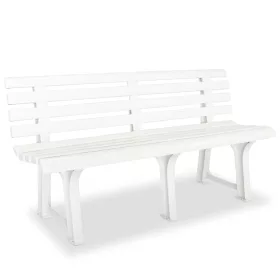  fehér műanyag kerti pad 145,5 cm