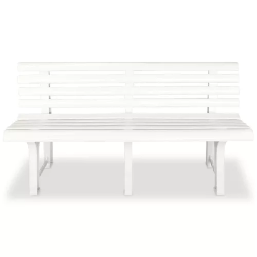  fehér műanyag kerti pad 145,5 cm