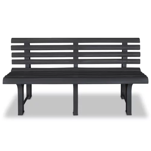  antracitszürke műanyag kerti pad 145,5 cm