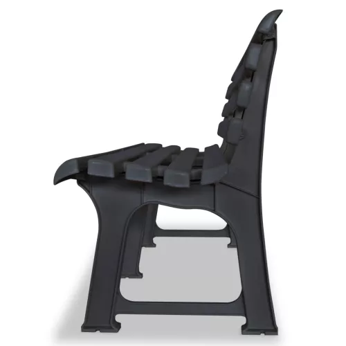  antracitszürke műanyag kerti pad 145,5 cm