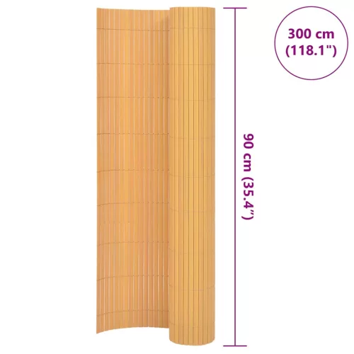  sárga kétoldalas PVC kerti kerítés 90 x 300 cm