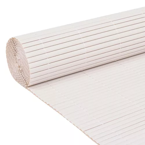  fehér kétoldalas kerti kerítés 90 x 500 cm