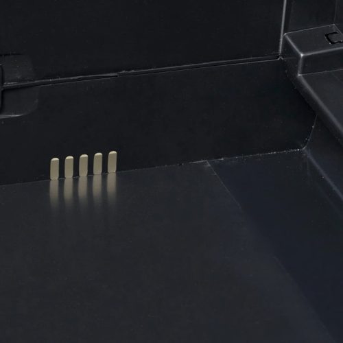  fekete kerti tárolószekrény 4 polccal