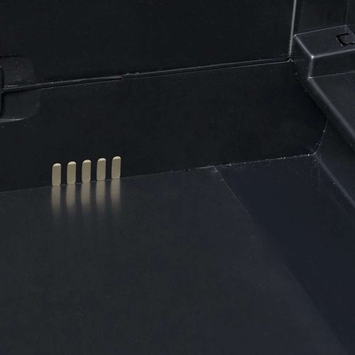  fekete és szürke kerti tárolószekrény 3 polccal