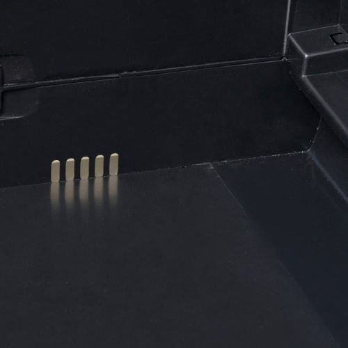  fekete és szürke kerti tárolószekrény 2 polccal