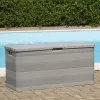  szürke kerti tárolóláda 117 x 45 x 56 cm