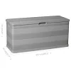  szürke kerti tárolóláda 117 x 45 x 56 cm