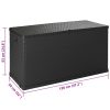 antracitszürke PP rattan kerti tárolóláda 120 x 56 x 63 cm