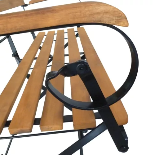  összecsukható tömör akácfa kerti pad 112 cm