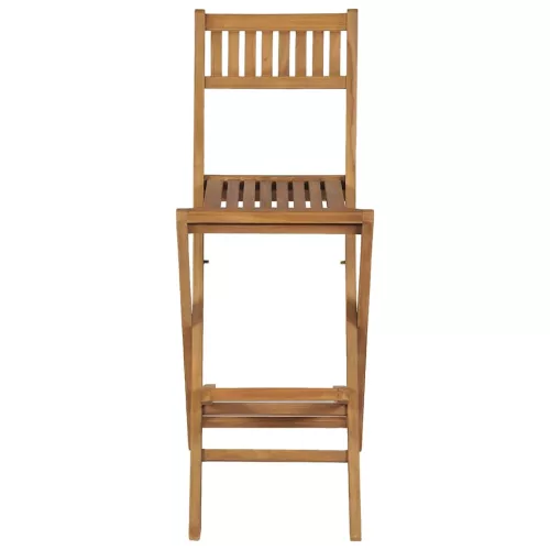  2 db összecsukható tömör tíkfa kültéri bárszék