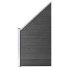 VID fekete WPC kerítéspanel 95 x (105-180) cm