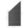 VID fekete WPC kerítéspanel 95 x (105-180) cm