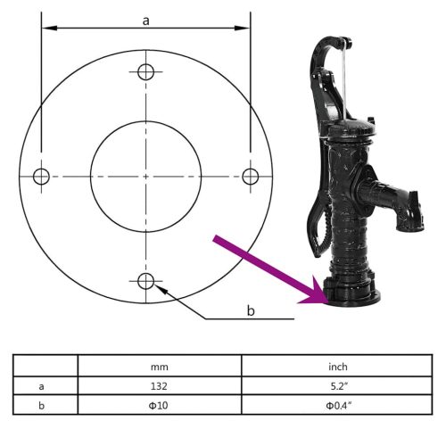  kerti öntöttvas kézi vízszivattyú