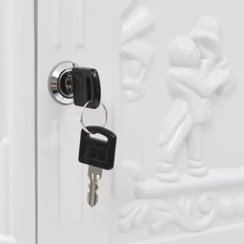  fehér, vintage stílusú, rozsdamentes alumínium álló postaláda