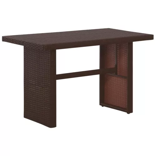  3 darabos barna polyrattan bisztrószett párnákkal