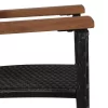  2 db fekete polyrattan kültéri szék