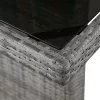  polyrattan és üveg kerti asztal 240 x 90 x 74 cm