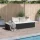  fekete polyrattan kerti ágy 195 x 60 cm