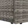  szürke polyrattan kerti ágy 195 x 60 cm