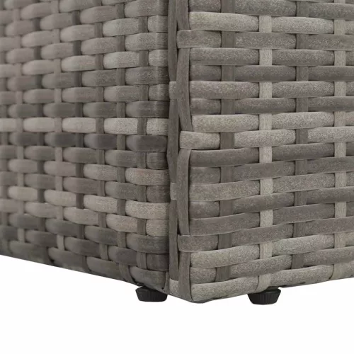 szürke polyrattan kerti ágy 195 x 60 cm