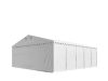 TP Professional 5x10m 2,6m oldalmagas raktársátor PVC 800 ponyvával, fehér