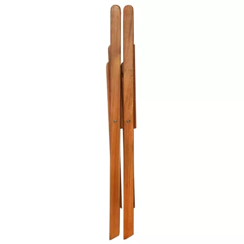  2 db tömör akácfa kültéri bisztrószék