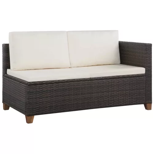  4 részes barna polyrattan kerti ülőgarnitúra párnával