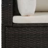  4 részes barna polyrattan kerti ülőgarnitúra párnával