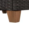  4 részes barna polyrattan kerti ülőgarnitúra párnával