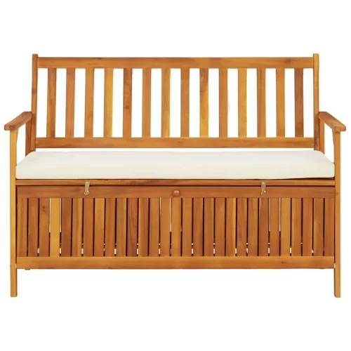  tömör akácfa kerti XL tárolópad 120 x 63 x 84 cm