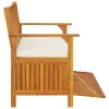  tömör akácfa kerti XL tárolópad 120 x 63 x 84 cm