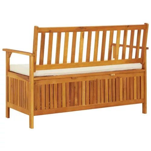  tömör akácfa kerti XL tárolópad 120 x 63 x 84 cm