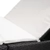  fekete polyrattan napozóágy párnával