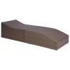  barna polyrattan napozóágy párnával