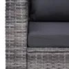  szürke polyrattan kerti szék hát- és ülőpárnával