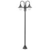  bronzszínű 3-égős alumínium kerti állólámpa, E27, 220 cm