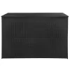  fekete polyrattan kerti tárolóláda 150 x 100 x 100 cm