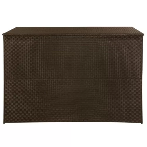  barna polyrattan kerti tárolóláda 150 x 100 x 100 cm